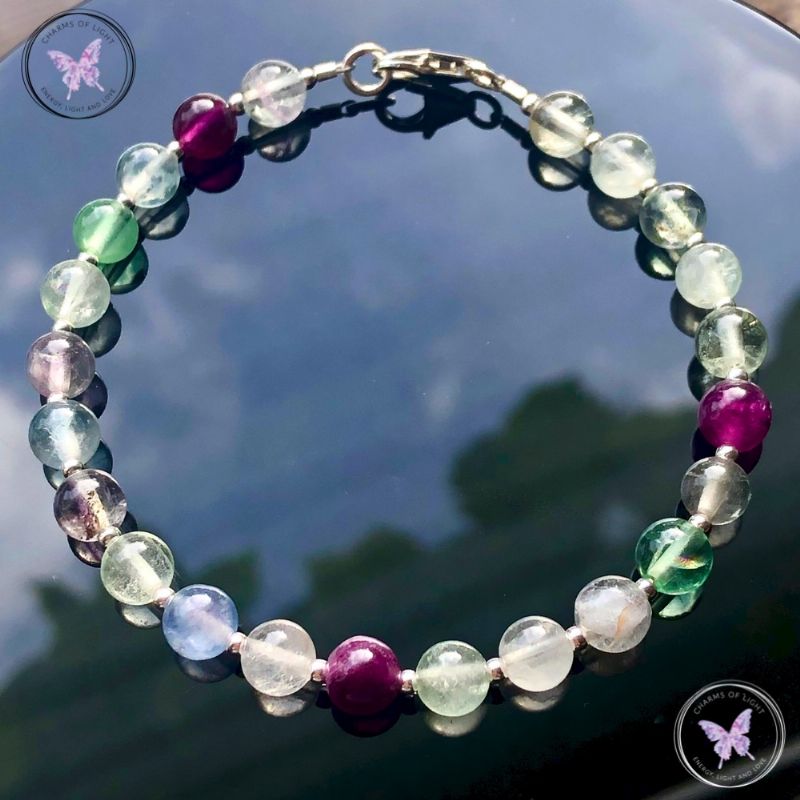 Fluorite & Silver Bracelet